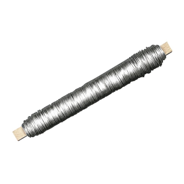 Metallilanka askarteluun, 0,65mm ø , pussissa 100g platina Rayher