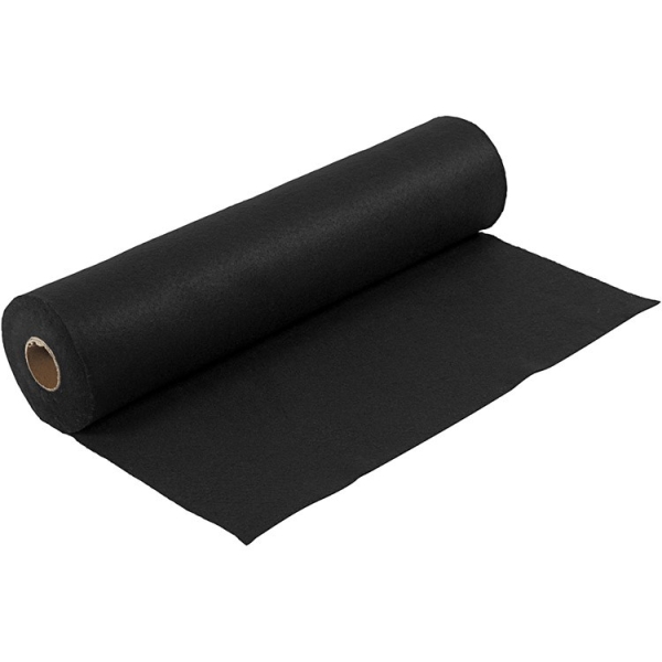 Huopakangas 500x45cm, rullalla, 1,5 mm musta