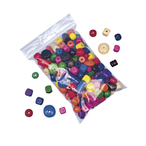 Puuhelmet, 4-25 mm ø, pussissa 250 g värilajitelma Rayher