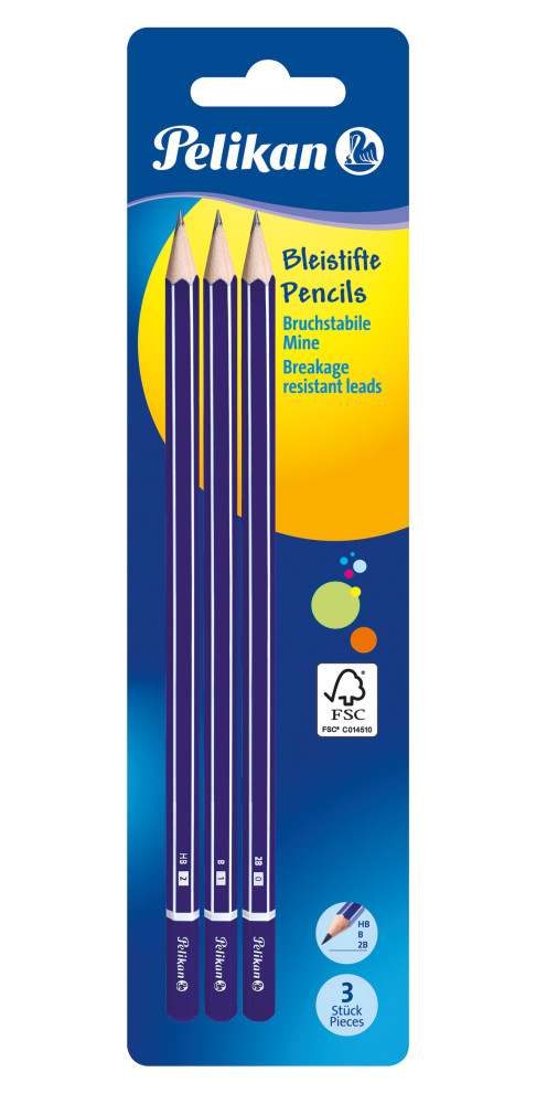 Lyijykynä 3kpl Mix HB/B/2B Pelikan