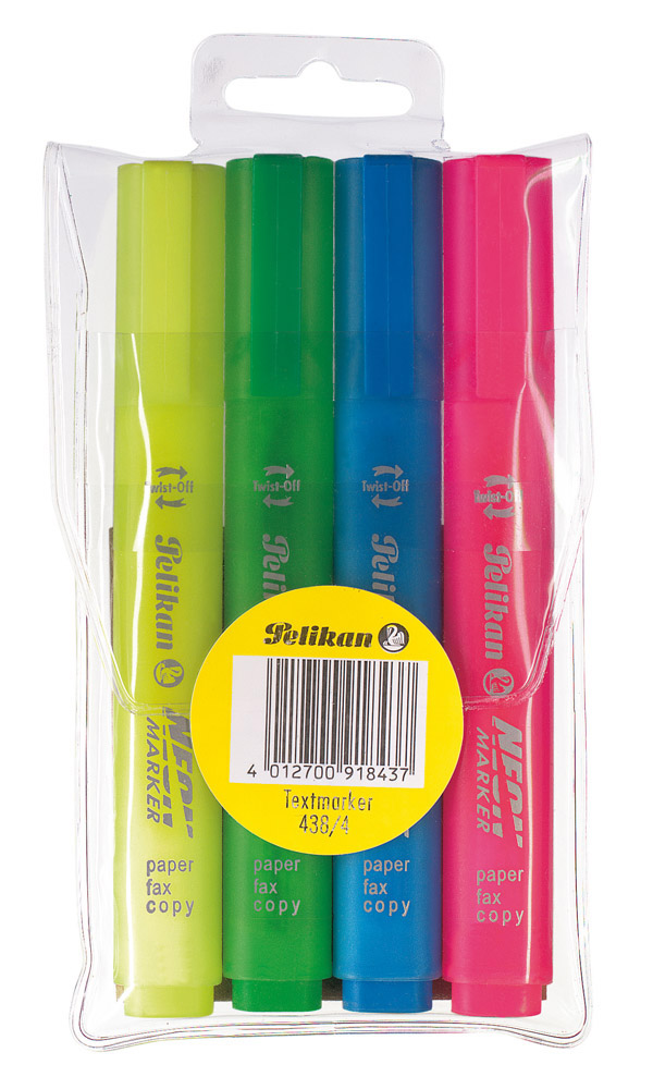 Korostuskynä 4kpl lajitelma basic Pelikan