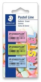 Pyyhekumi 3 kpl Pastel line Staedtler