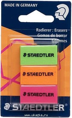 Pyyhekumi 3 kpl Neon Staedtler
