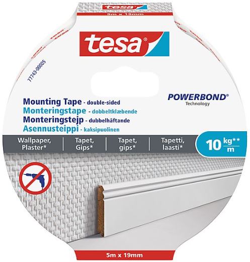 ASENNUSTEIPPI 5m X19mm TAPETTI , 10 kg/m