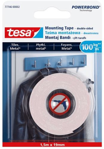 ASENNUSTEIPPI 1,5m X 19mm LAATTA, 100 kg/m