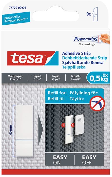 POWERSTRIP TÄYTTÖ 0,5KG TAPETTI, 9 kpl/pkt