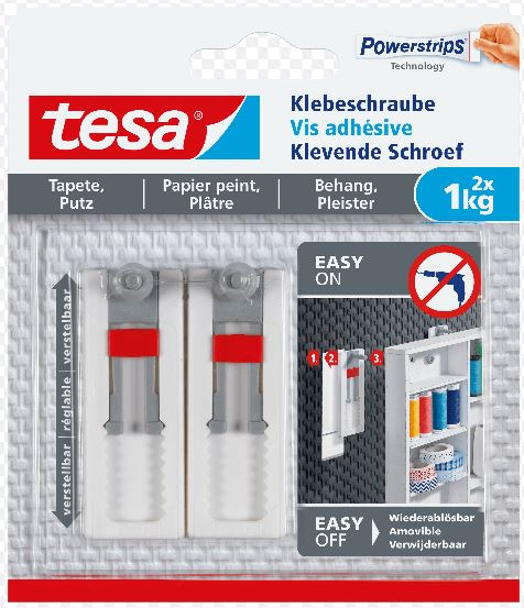 LIIMAUTUVA RUUVI SÄÄDETTÄVÄ 1KG TAPETTI, 2 kpl/pkt