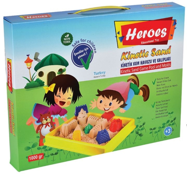 Taikahiekka 1000g kaukalo+muotit Heroes