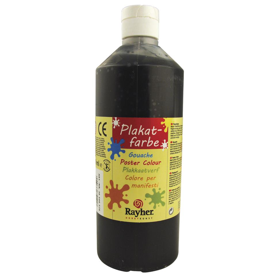 Guassimaali pullo 500 ml musta Rayher