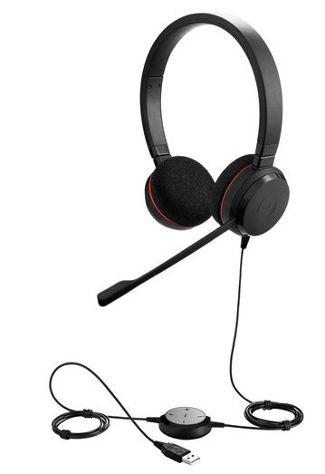 Kuulokkeet Jabra Evolve 20 MS stereo, mikrofoni