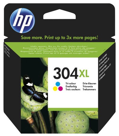 HP Mustepatruuna No 304XL 3-väripakkaus