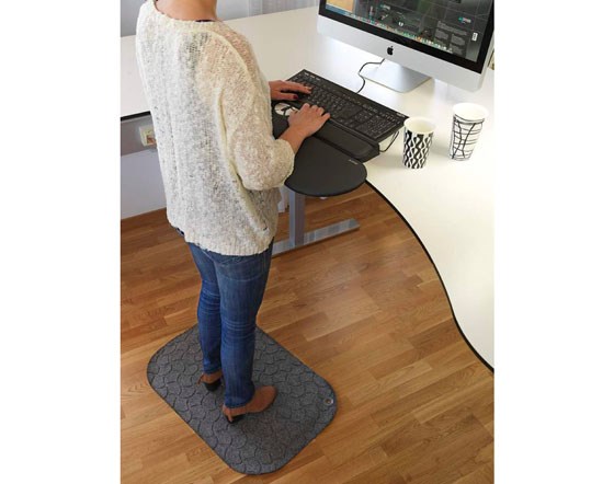 Työpistematto Standup , 77 x 53 x 1,6cm, harmaa