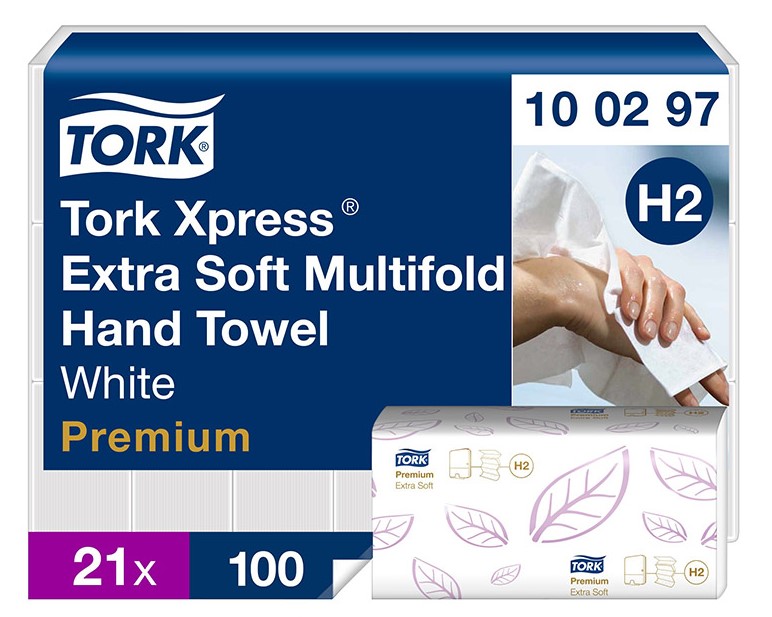 Käsipyyhe Tork Premium, ketjutaitto, 2-krs, erittäin pehmeä H2
