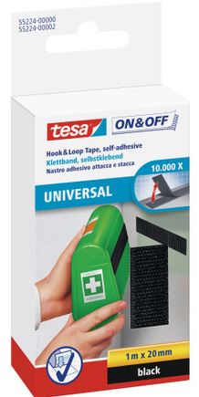 TESA VELCRO TARRANAUHA 1 M, VALKOINEN