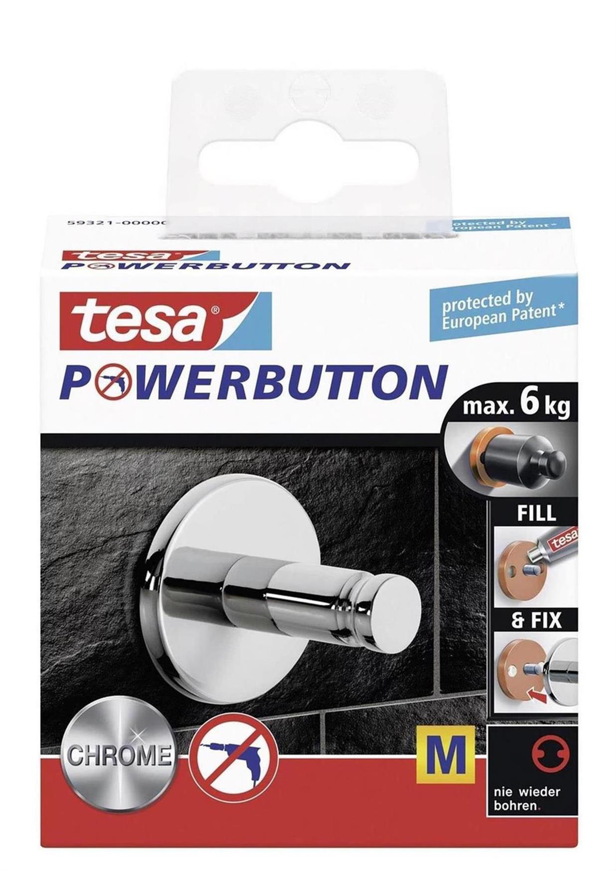 SEINÄKOUKKU UNIVERSAL MEDIUM hopea POWERBUTTON TESA