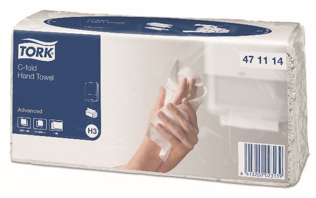 KÄSIPYYHE TORK C-FOLD H3 VALKOINEN 20 PKT/SK