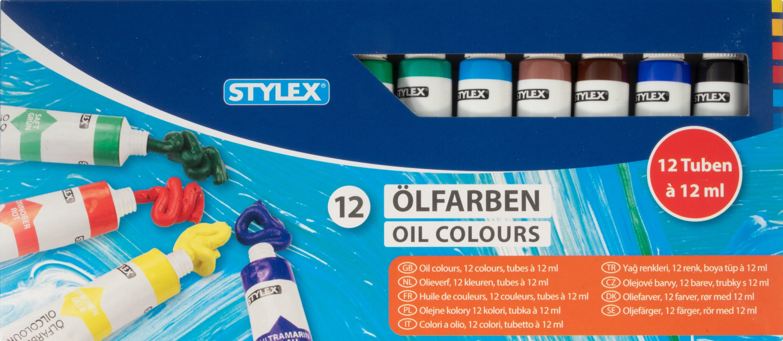 ÖLJYMAALIT 12 TUUBIA 12ML STYLEX