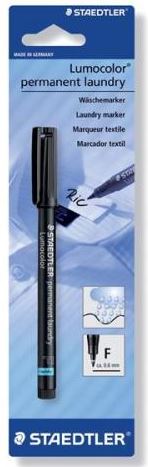 Merkintätussi Lumocolor Laundry Marker musta 0,6mm Staedtler