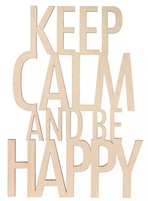 PUINEN TEKSTI KEEP CALM 18X16CM RAYH
