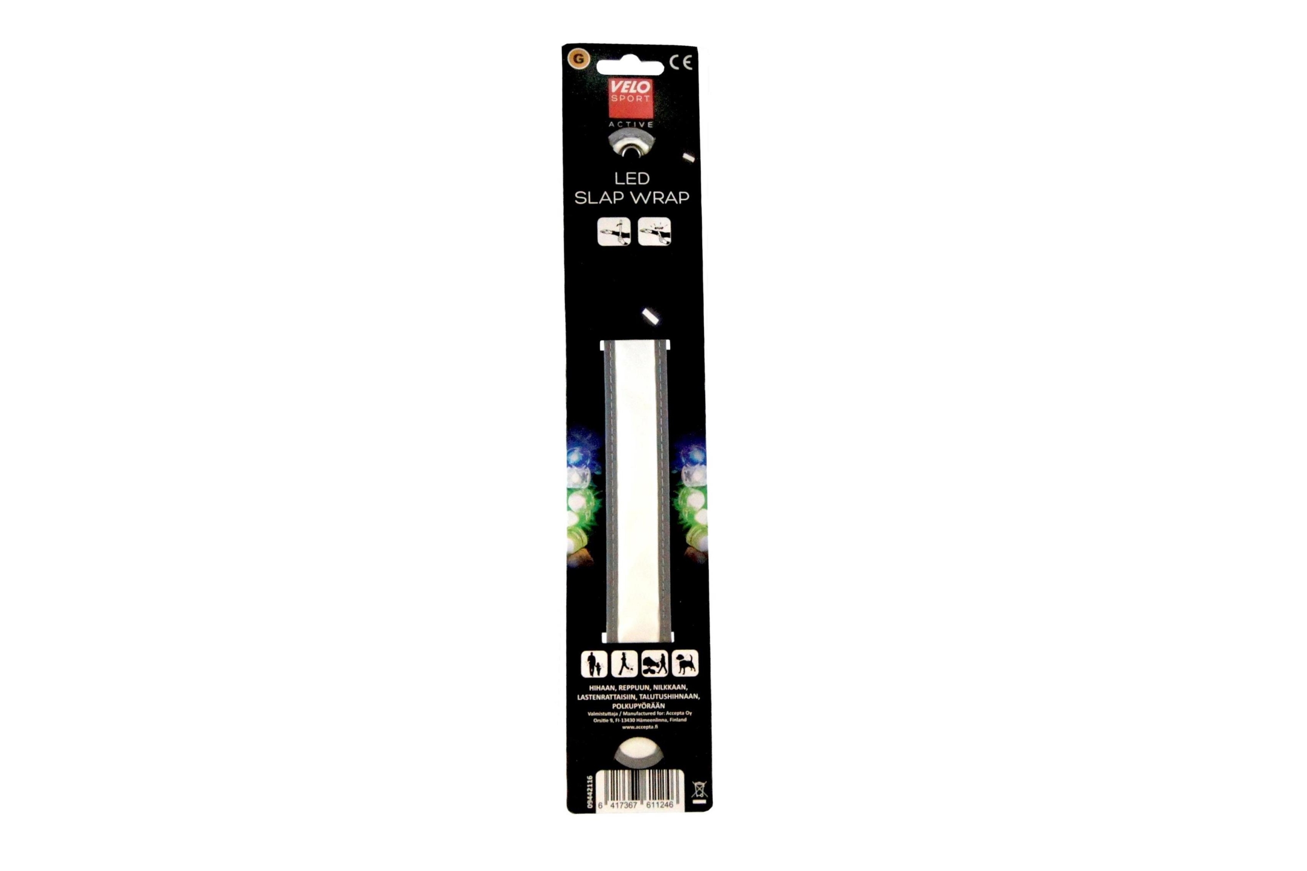 VELO SPORT G LED SLAP WRAP VALKOINEN