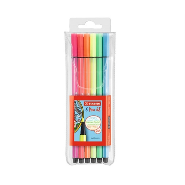 Kuitukärkikynä 6 kpl PEN 6806 NEON Stabilo
