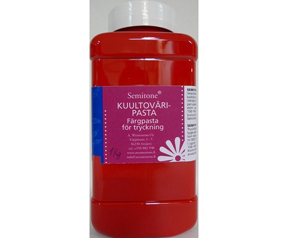 TEKSITIILIVÄRI PUNAINEN 1L, SEMITONE