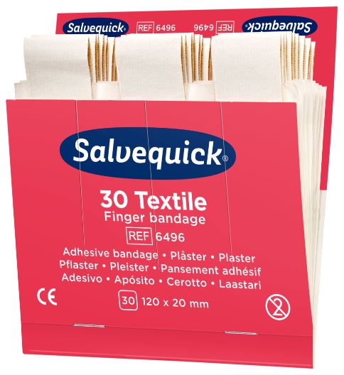 Salvequick kangaslaastari 6x30 kpl, pitkä kiinnitysteippi (6496) - Image 2