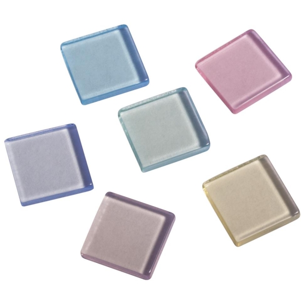 Mosaiikkipalat akryyliä, 1×1 cm, läpikuultava rasia noin. 205 kpl / 50 g pastelli Rayher