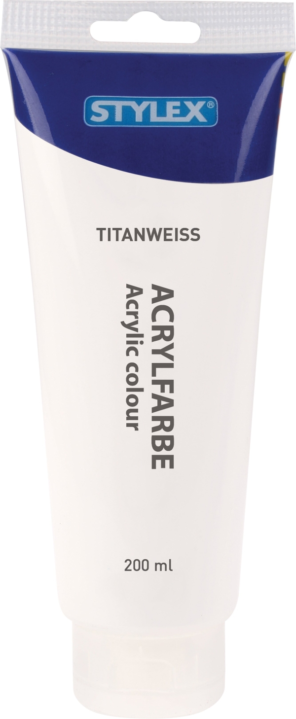 AKRYYLIVÄRI 200ml titaanin valkoinen STYLEX