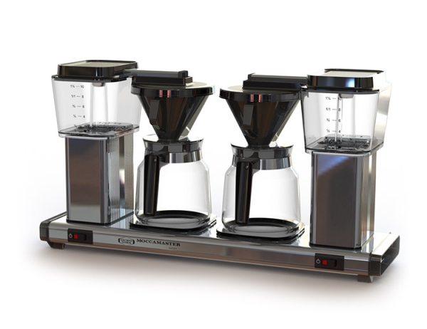 Kaksoiskahvinkeitin Moccamaster, Manual Double Silver