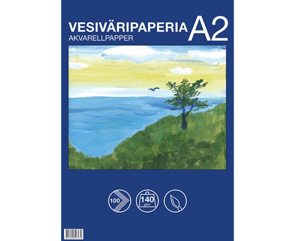VESIVÄRIPAPERI A2/100 arkkia, 140G