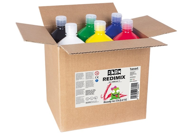 VALMISVÄRI LAJITELMA 6 X 1000ML, PERUSVÄRIT