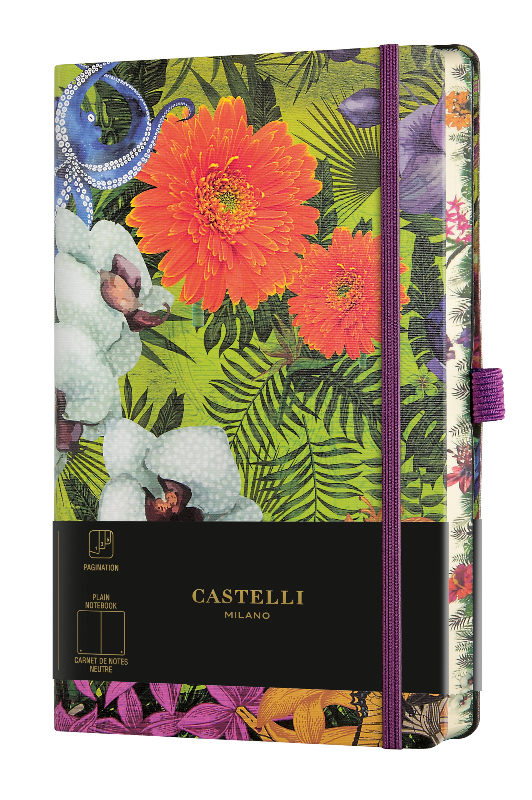 MUISTIKIRJA 13X21CM 224S BLANKO EDEN ORCHID CASTELLI MILANO