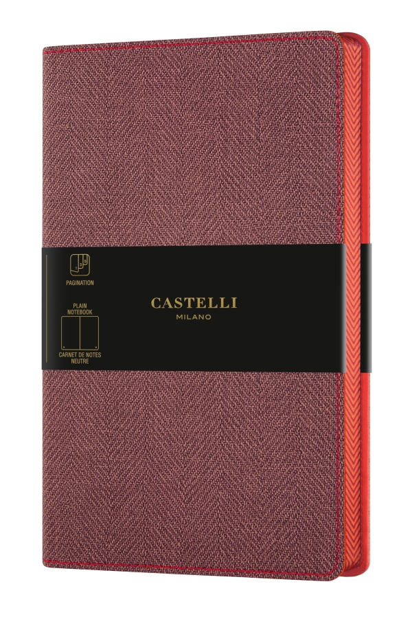 MUISTIKIRJA 13X21CM 224S BLANKO HARRIS MAPLE RED CASTELLI MILANO