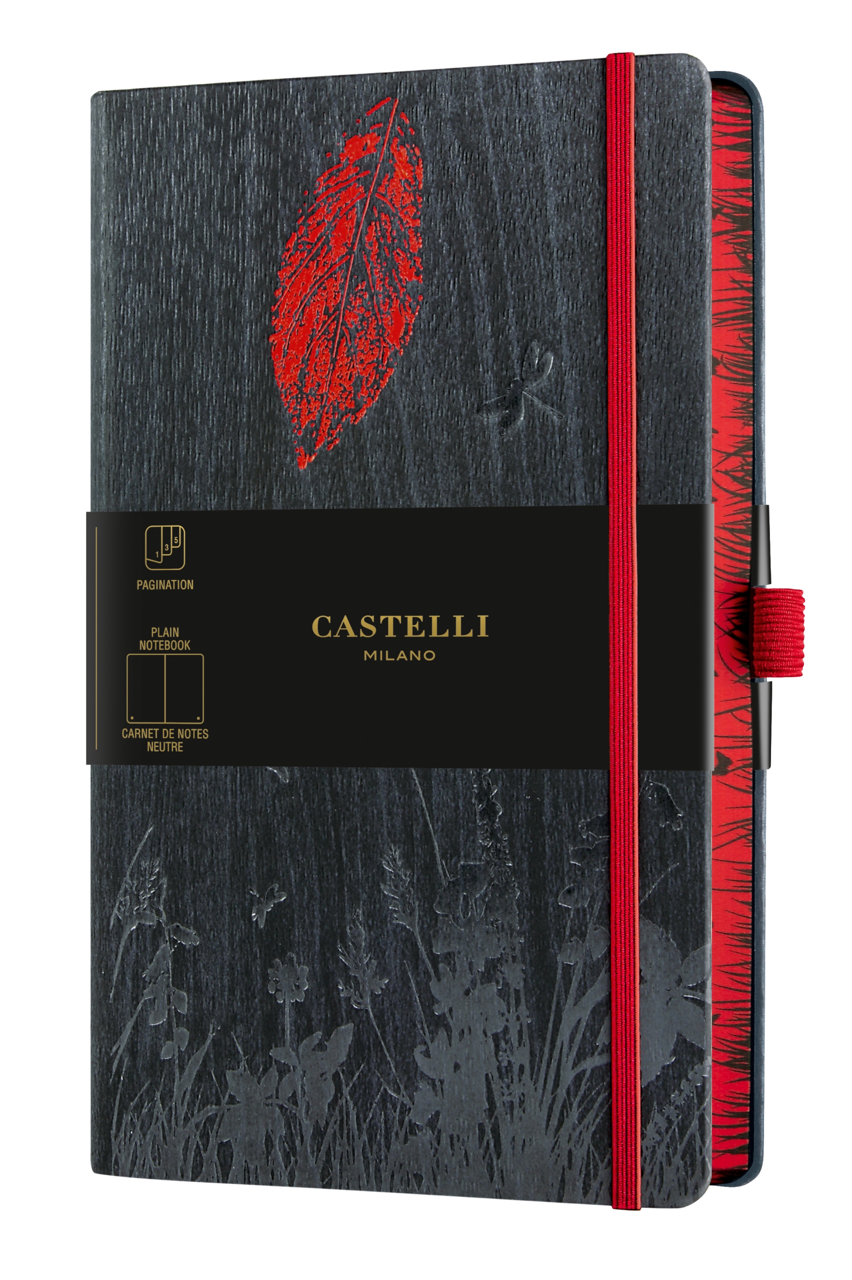 MUISTIKIRJA 13X21CM 224S BLANKO FORESTA LEAF CASTELLI MILANO