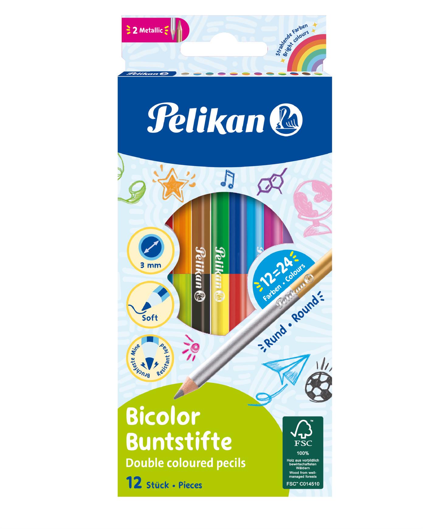 PELIKAN TUPLA-PUUVÄRIT 12 KPL