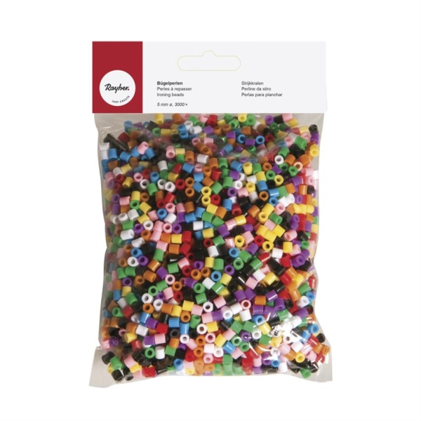 Silityshelmet, 5mm ø colourful mix, pussissa 3000kpl Rayher