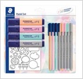 STAEDTLER KOULUSETTI 12 KYNÄÄ + 50 KPL TARROJA PASTEL