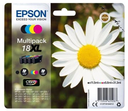 Epson XP-102 multipack XL, mustepatruuna 18XL