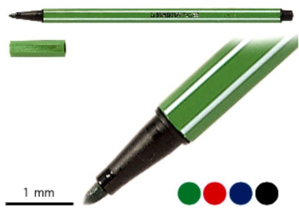 STABILO KUITUKÄRKIKYNÄ 1MM PEN 68 PUNAINEN