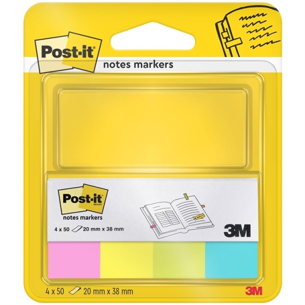 POST-IT 670/4N 20X38MM 4X50 MERKKAUSLAPPU
