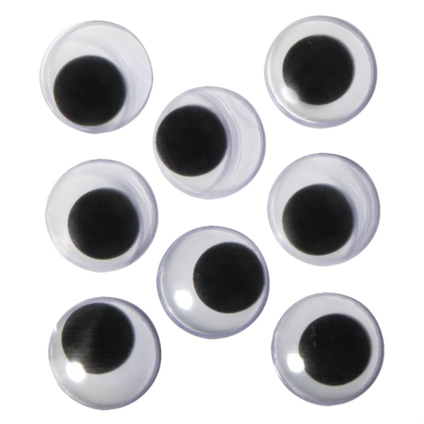 Muovisilmät ,itseliimautuva, 20mm ø pussissa 8kpl Rayher