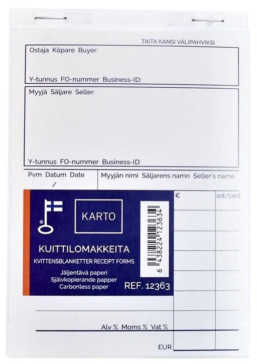 KUITTILOMAKE A6 JÄLJENTÄVÄ 2X50 LEHTEÄ