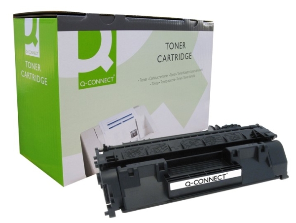 Värikasetti laser HP CE505A musta, Q-Connect