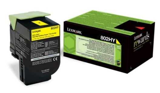 Laserkasetti Lexmark, keltainen, CX410/CX510 3K ( 802H)