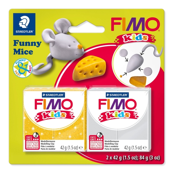 MUOVAILUMASSA FIMO FUNNY MICE (2 X 42G)