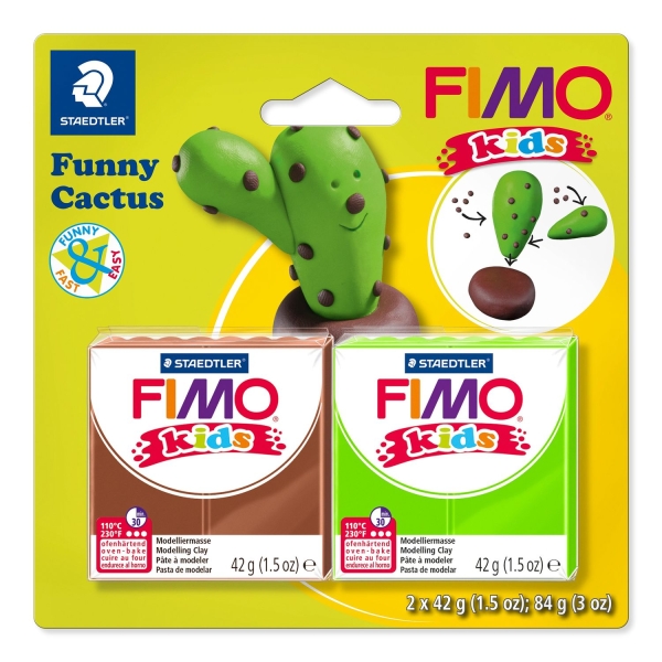 MUOVAILUMASSA FIMO FUNNY CACTUS (2 X 42G)
