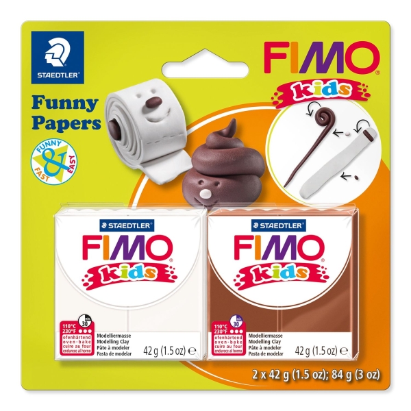 MUOVAILUMASSA FIMO FUNNY PAPER (2 X 42G)