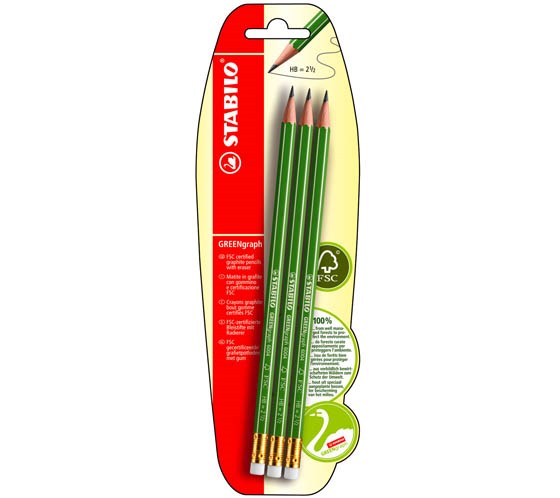 LYIJYKYNÄ KUMIL. HB STABILO GREENGRAPH 3 KPL