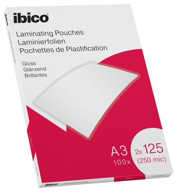 LAMINOINTITASKU A3 125MIC KIRKAS 100KPL PAKKAUS, IBICO